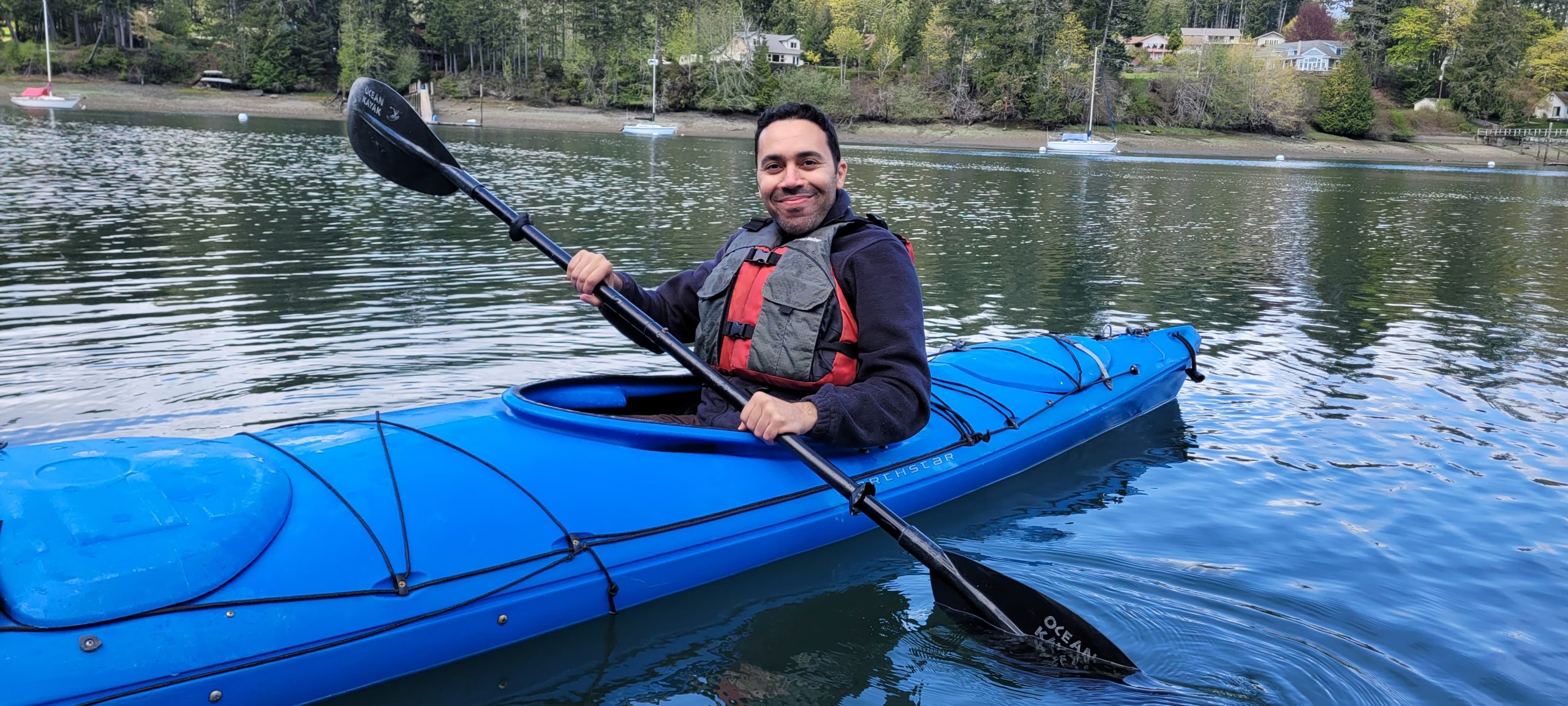 Rachid El Mourabit in a kayak
